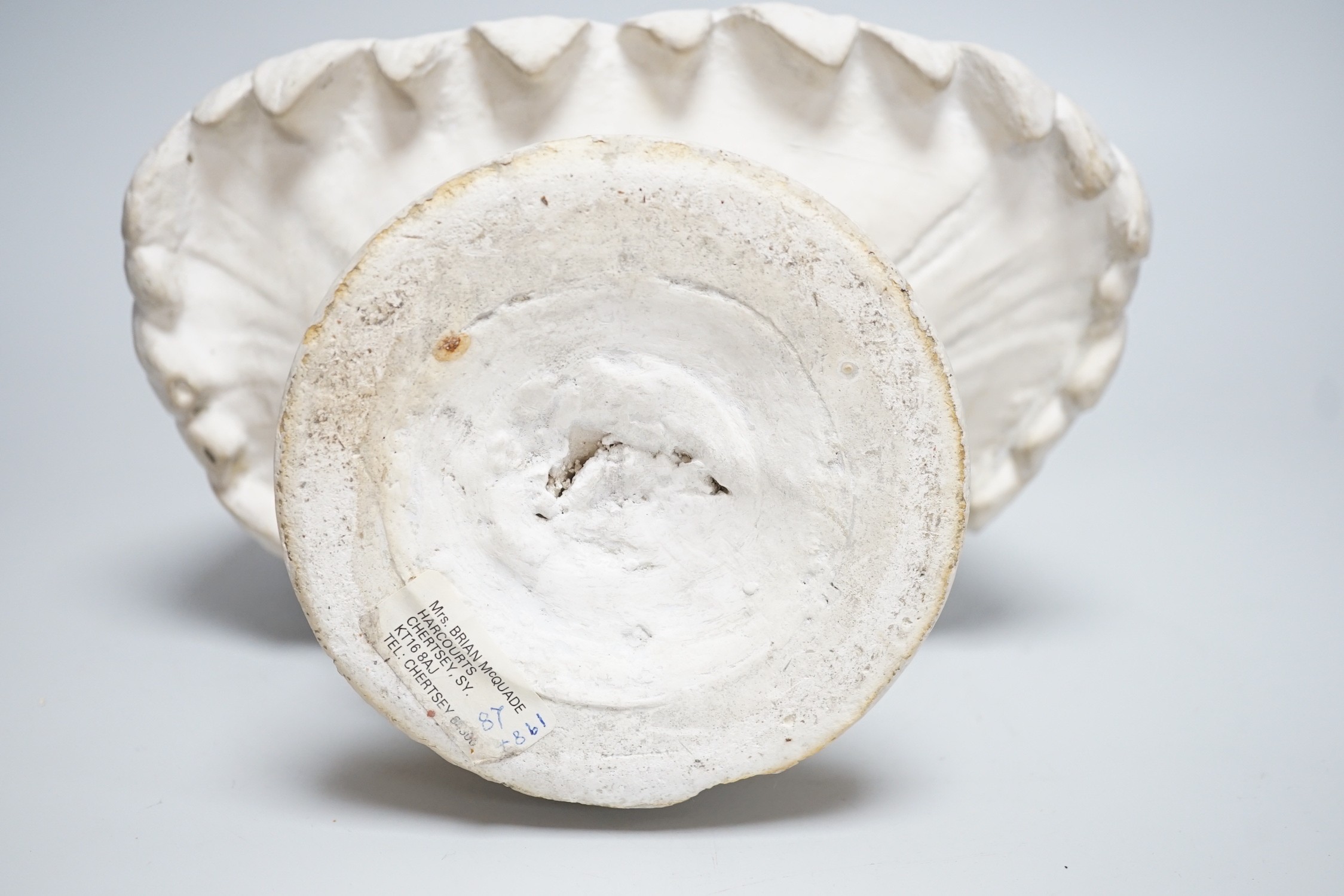 A small 19th century cast plaster bust, after the antique, 35cm